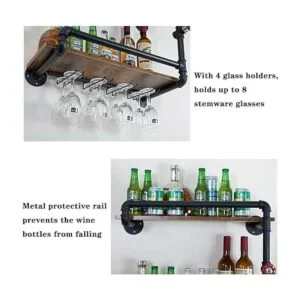 BOTAOYIYI Estante para vino montado en la pared de 2_3