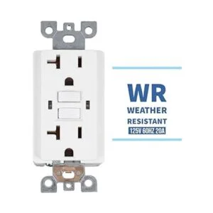 GFCI Receptáculo de salida blanca resistente a la_3