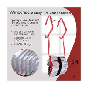 WINSENSE Escalera retráctil de escape de fuego 2 casas 15_2