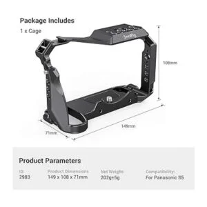 SmallRig Kit de jaula S5 para cámara Panasonic LUMIX S5_6