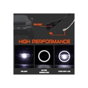 DRFG Luz antiniebla LED con DRL compatible con GMC Sierra_2