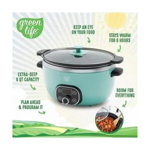 GreenLife Cook Duo Olla de cocción lenta antiadherente de_3