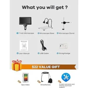 Microscopio digital LCD de 7 pulgadas 1200X microscopio_6