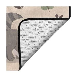 ALALAL Alfombra de área de animales del bosque de dibujos_4