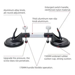 OKVEQUIP 2 piezas de 6 pulgadas ajustable de granito para_3