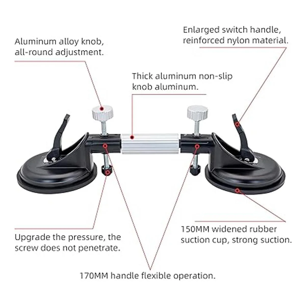 OKVEQUIP 2 piezas de 6 pulgadas ajustable de granito para_3
