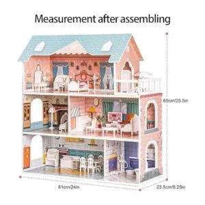 ROBUD Casa de madera para muñecas regalo de juguete para_4