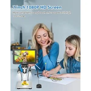 Microscopio digital de 7 pulgadas 1200X microscopio de_2