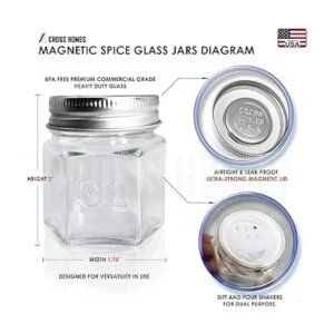 Tarros magnéticos de especias pequeños y hexagonales_4