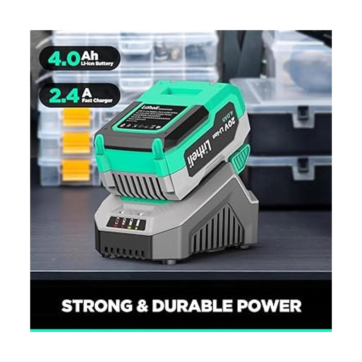 Litheli Pistola de calor inalámbrica de 20 V kit de_6