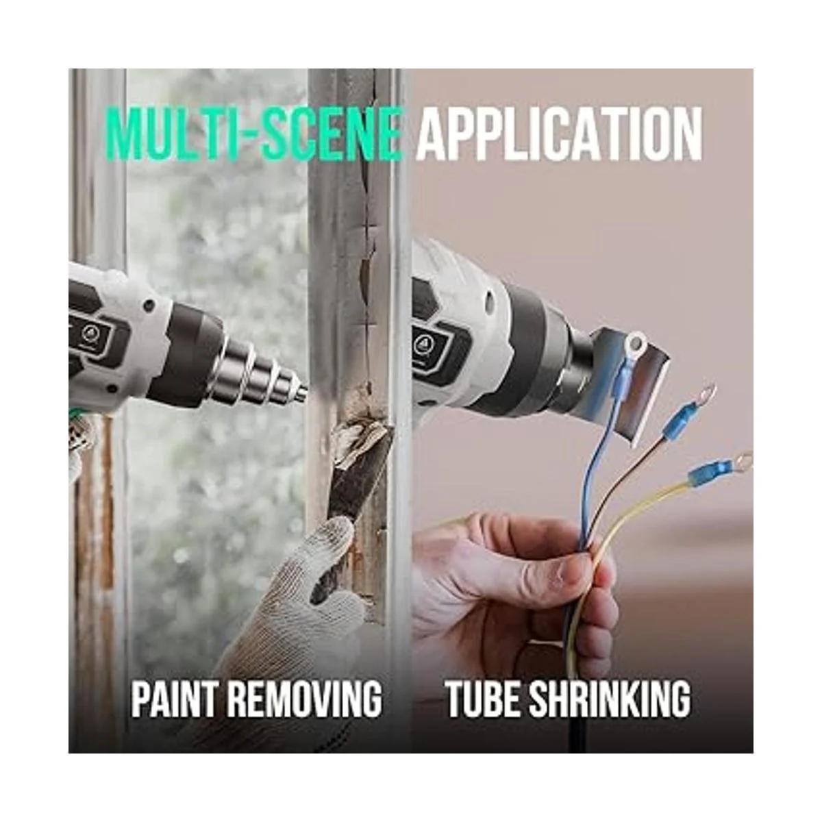 Litheli Pistola de calor inalámbrica de 20 V kit de_5