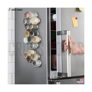 Tarros magnéticos de especias pequeños y hexagonales_7