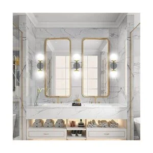 Tipace Lámpara de pared negra y dorada aplique de pared_5