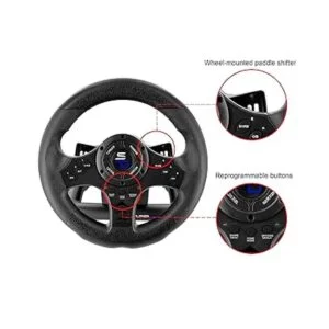 Superdrive SV450 racing steering wheel with Pedals and_3