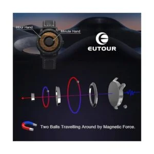EUTOUR Relojes de madera para hombre relojes magnéticos_4