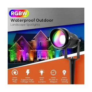 Luces de paisaje 10 W RGBW que cambian de color RGB y_3