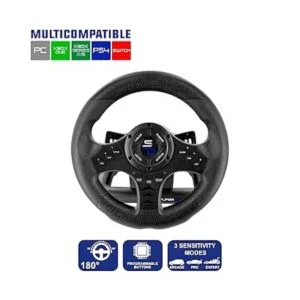 Superdrive SV450 racing steering wheel with Pedals and_2