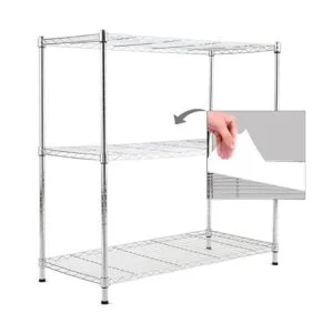 EFINE Estantería cromada de 3 estantes con forros de 3_2