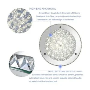 Lámpara de araña de cristal LED empotrada lámpara de_6