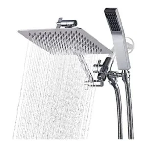 GPromise Combo de cabezal de ducha cuadrado doble de_1