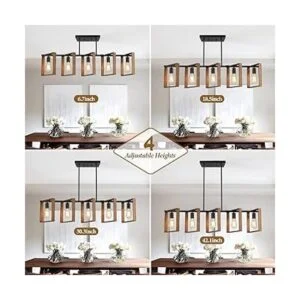 Iluminación de isla de cocina de 53 pulgadas 5 luces_3