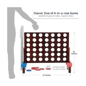 SpeedArmis Juego gigante de madera 4 en una fila alinea 4_3