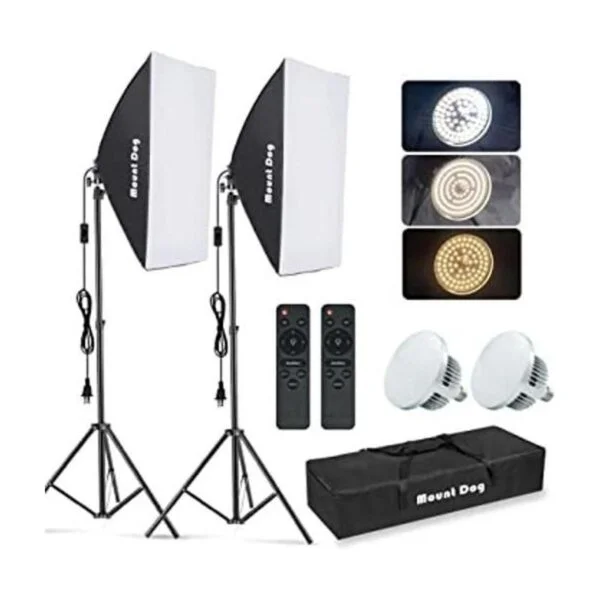 MOUNTDOG Kit de iluminación Softbox 2 x 19.7 x 27.5_1