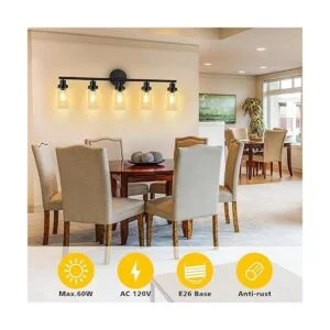 Unicozin Modernas luces de pared de color negro mate 5_7