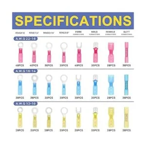 haisstronica Kit de 620 conectores de extremo de alambre_2