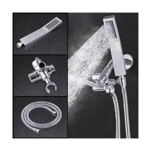 GPromise Combo de cabezal de ducha cuadrado doble de_4