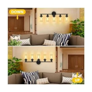 Unicozin Modernas luces de pared de color negro mate 5_2