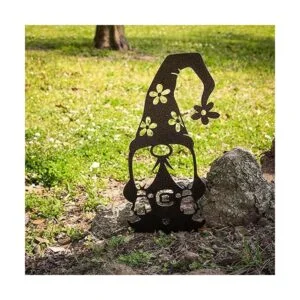 Metal Garden Art Paquete de 4 gnomos negro surtido_4