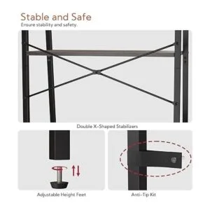 Yusong Estante de escalera estantería industrial de 5_5