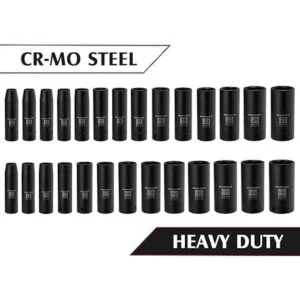 MIXPOWER Juego de enchufes de impacto profundo de 12_4