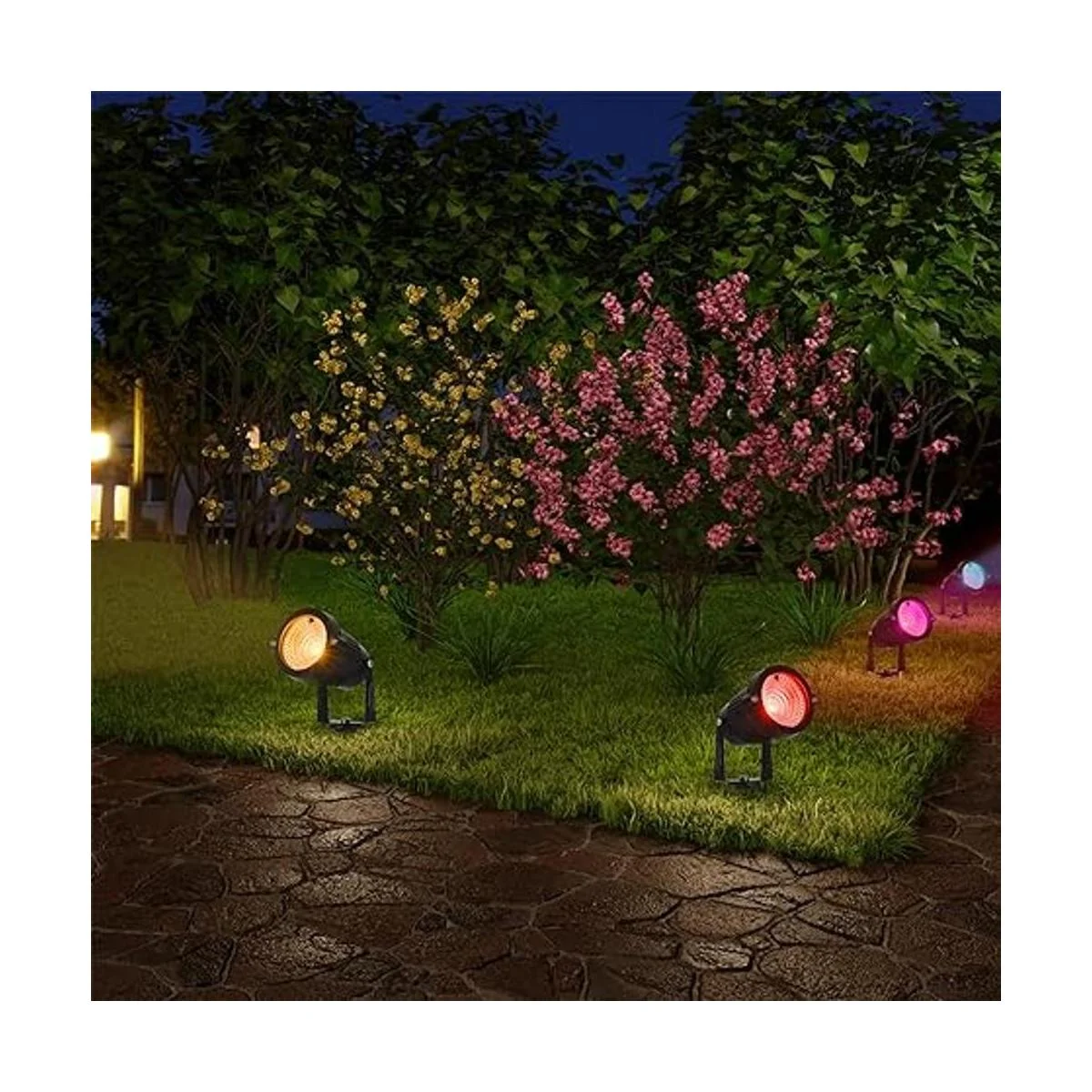 ACHENGE Focos LED de paisaje que cambian de color bajo_7