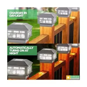 GreenLighting Luces solares para punta de poste de 4 x 4_2