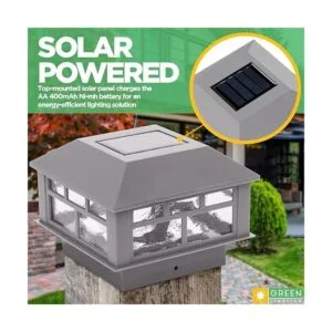 GreenLighting Luces solares para punta de poste de 4 x 4_4