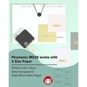 Phomemo M02S Mini impresora de teléfono 300 dpi Bluetooth_3