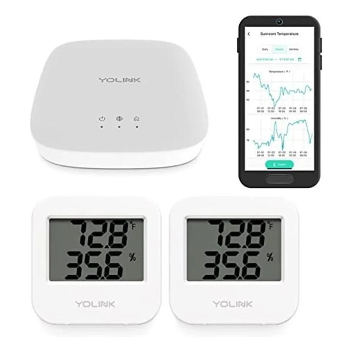 Sensor inalámbrico inteligente de temperaturahumedad de_1