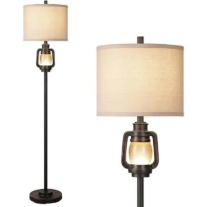 LuxSight Collection Lámpara de pie de farol con luz_1