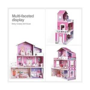 ROBUD Juego de casa de muñecas de madera 3 historias 5_2