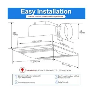 Ventilador de escape de baño ventilación de techo con luz_5