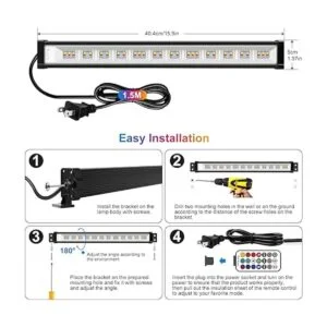 MEIKEE Paquete de 4 luces LED RGBW de 42 W 3350 lm barra_7