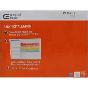 Commercial Electric Luz empotrable LED integrada de 56_3