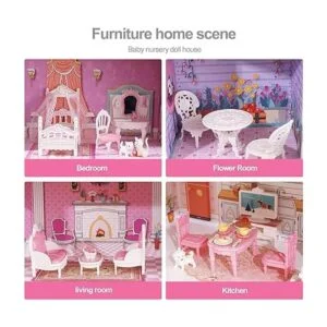 ROBUD Juego de casa de muñecas de madera 3 historias 5_3