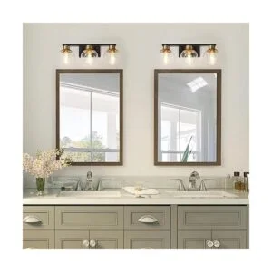 PAZALA Luces de tocador negras y doradas para baño 3_2