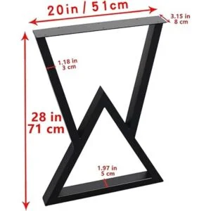 SSS Furniture Patas de mesa de metal paquete de 2 patas_4