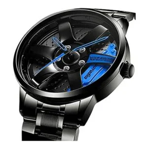 Reloj de rueda de automóvil reloj de acero inoxidable con_2