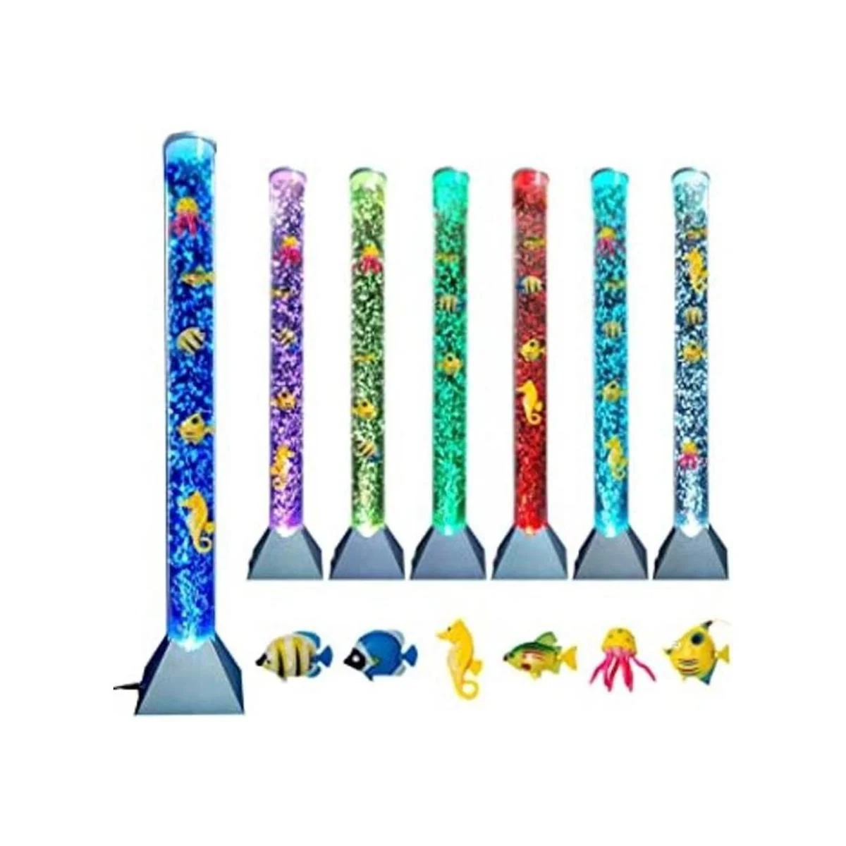 Brewish Lámpara de pie sensorial con burbujas 7 luces_1