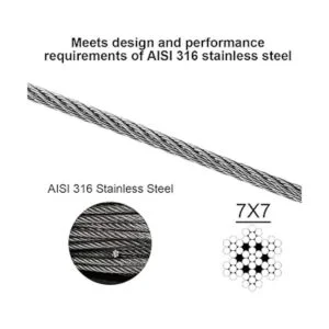 Steel DN Mate Cable de acero inoxidable 18 de 550 pies_3